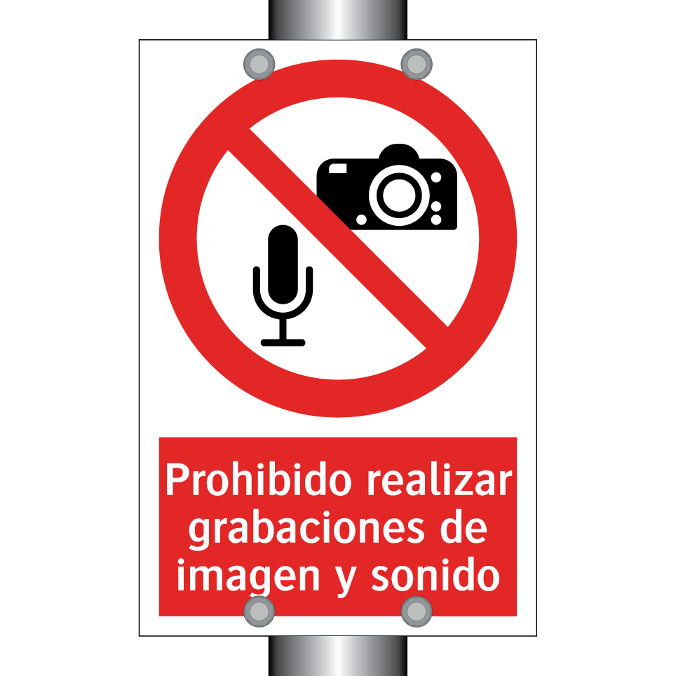 Prohibido realizar grabaciones de imagen y sonido