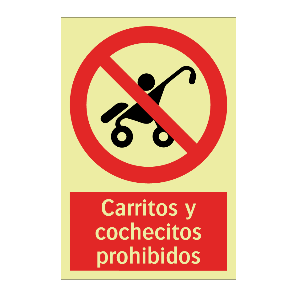 Carritos y cochecitos prohibidos