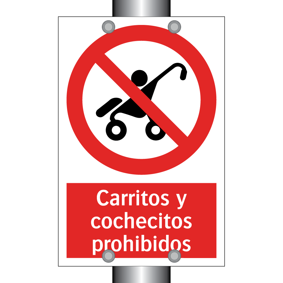 Carritos y cochecitos prohibidos