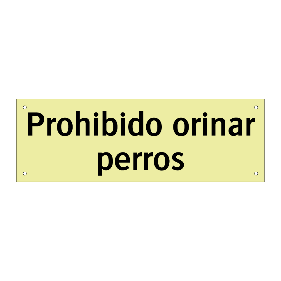 Prohibido orinar perros