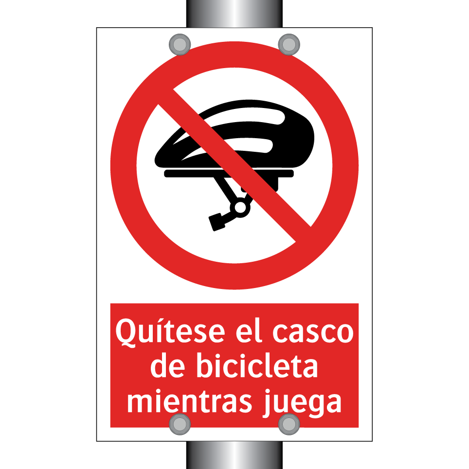 Quítese el casco de bicicleta mientras juega