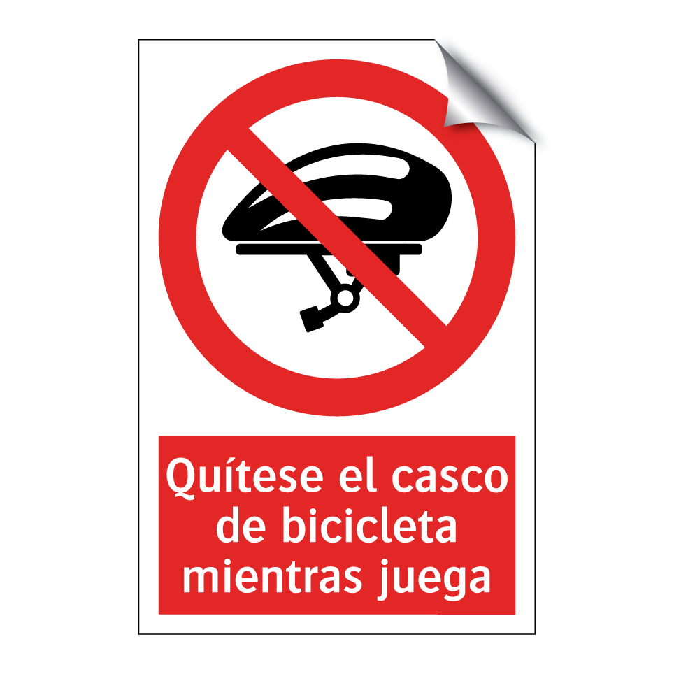 Quítese el casco de bicicleta mientras juega