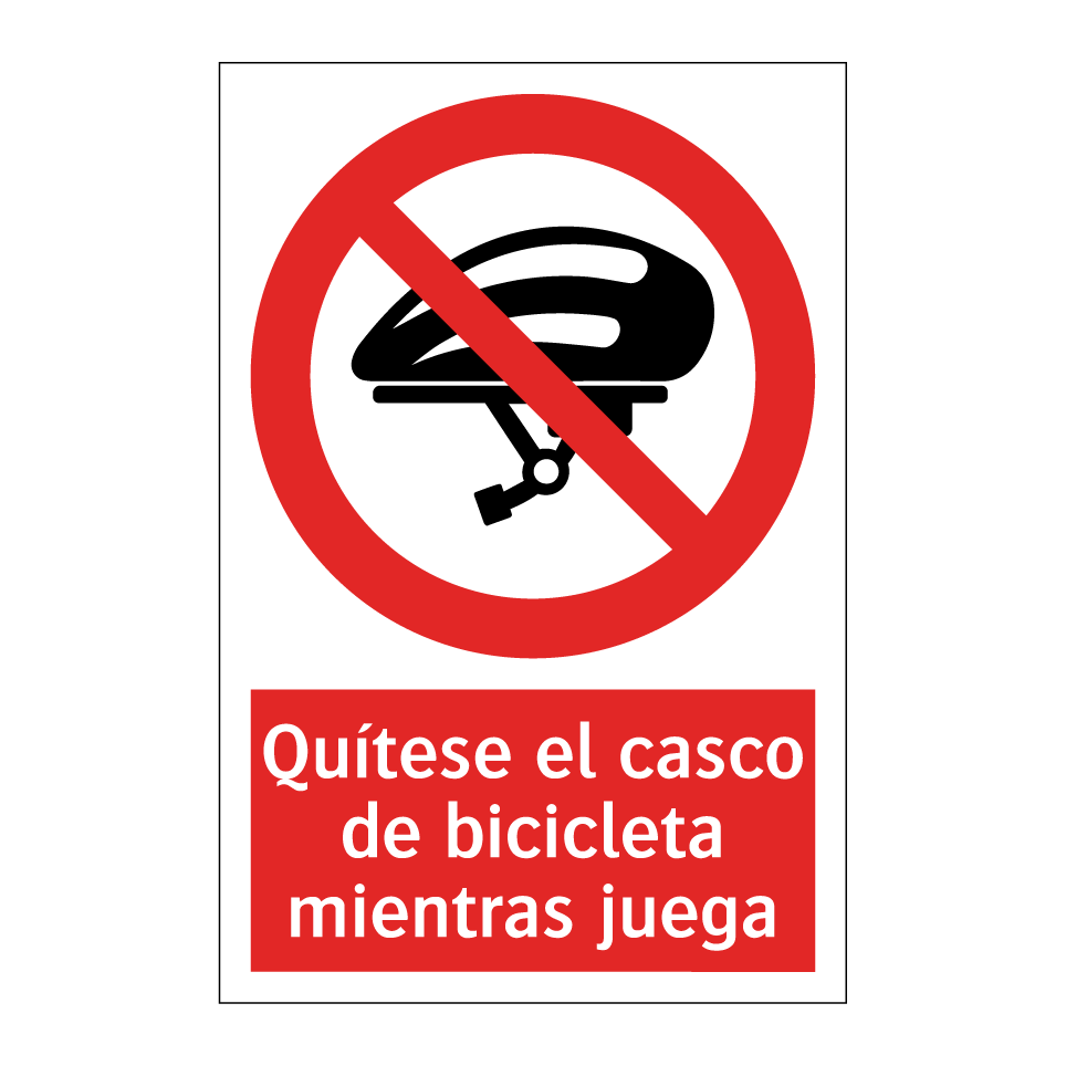 Quítese el casco de bicicleta mientras juega