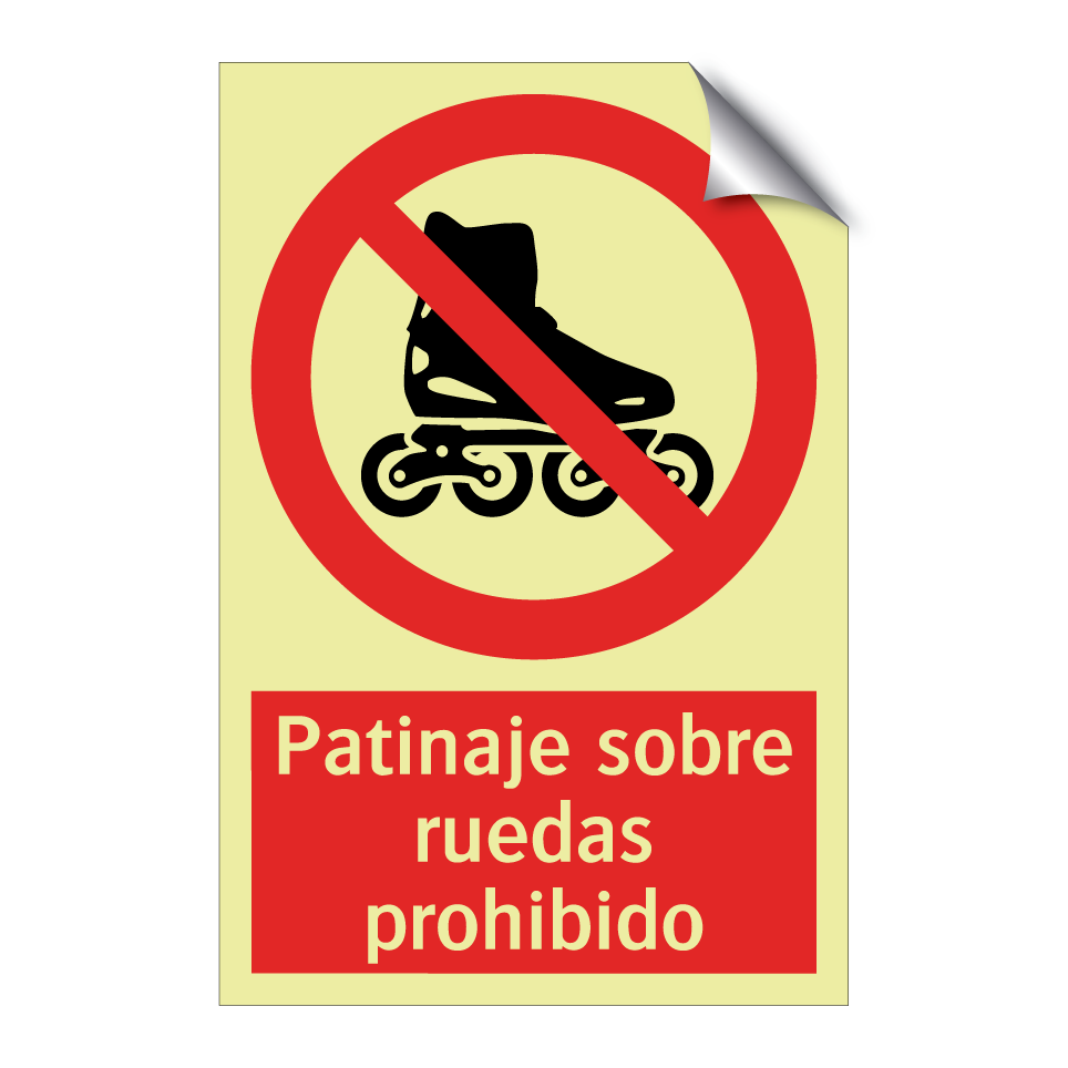 Patinaje sobre ruedas prohibido