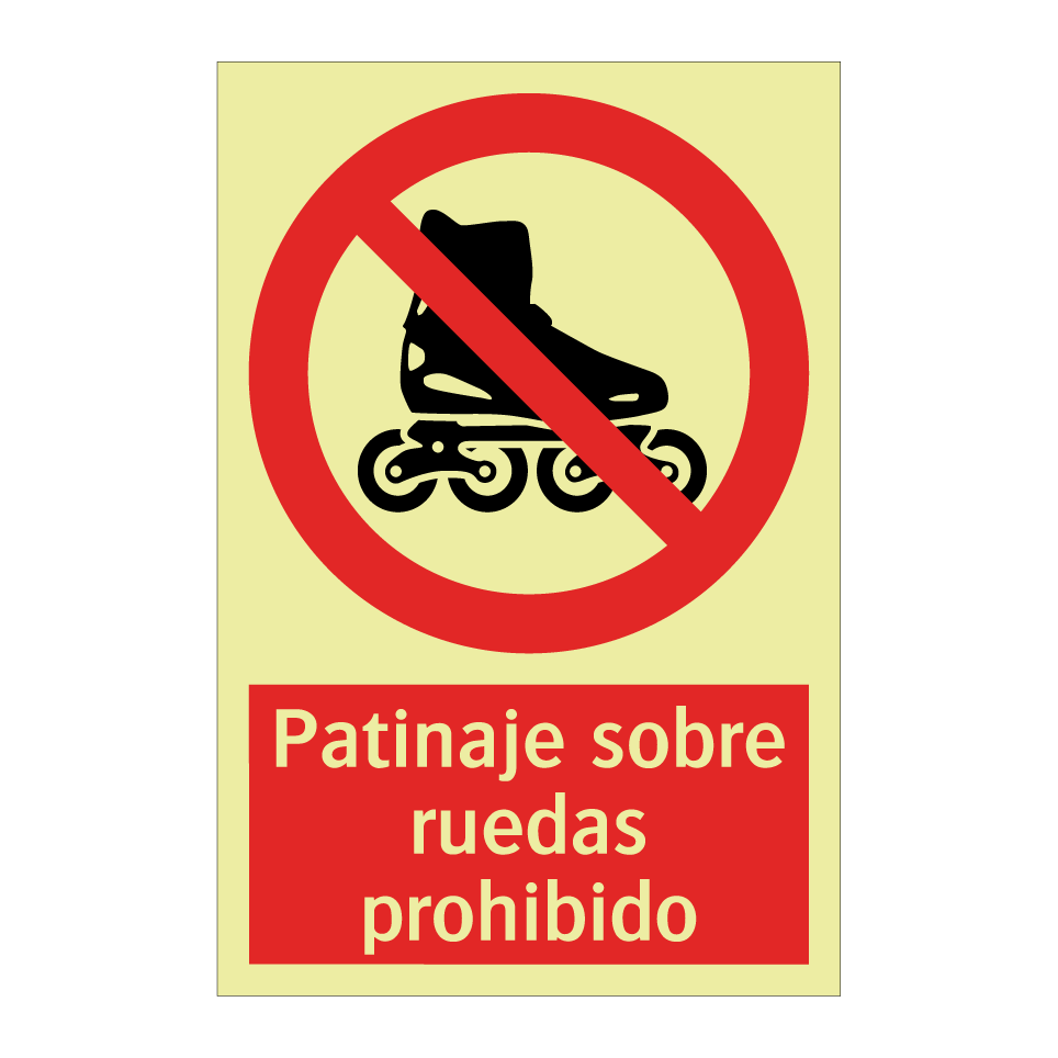 Patinaje sobre ruedas prohibido