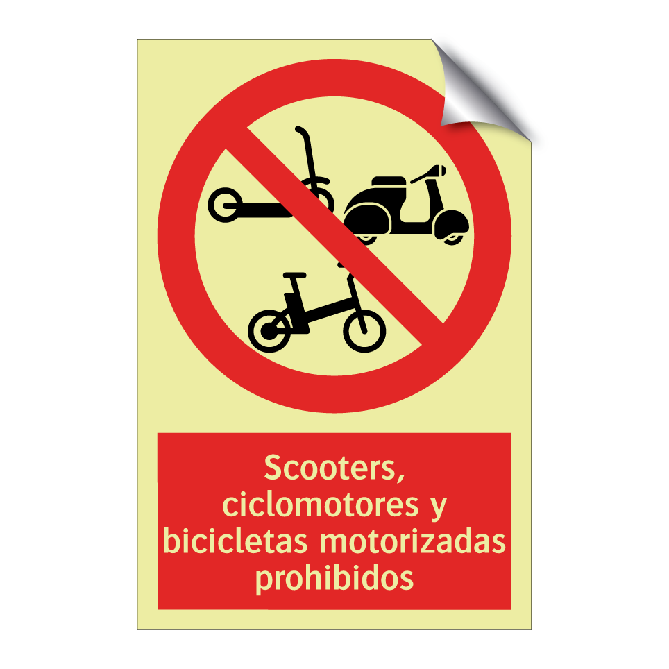 Scooters, ciclomotores y bicicletas motorizadas prohibidos