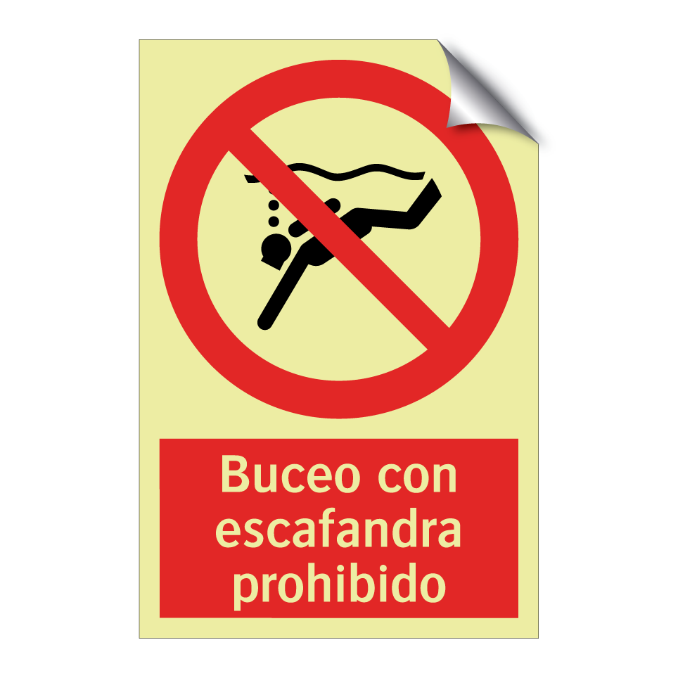 Buceo con escafandra prohibido