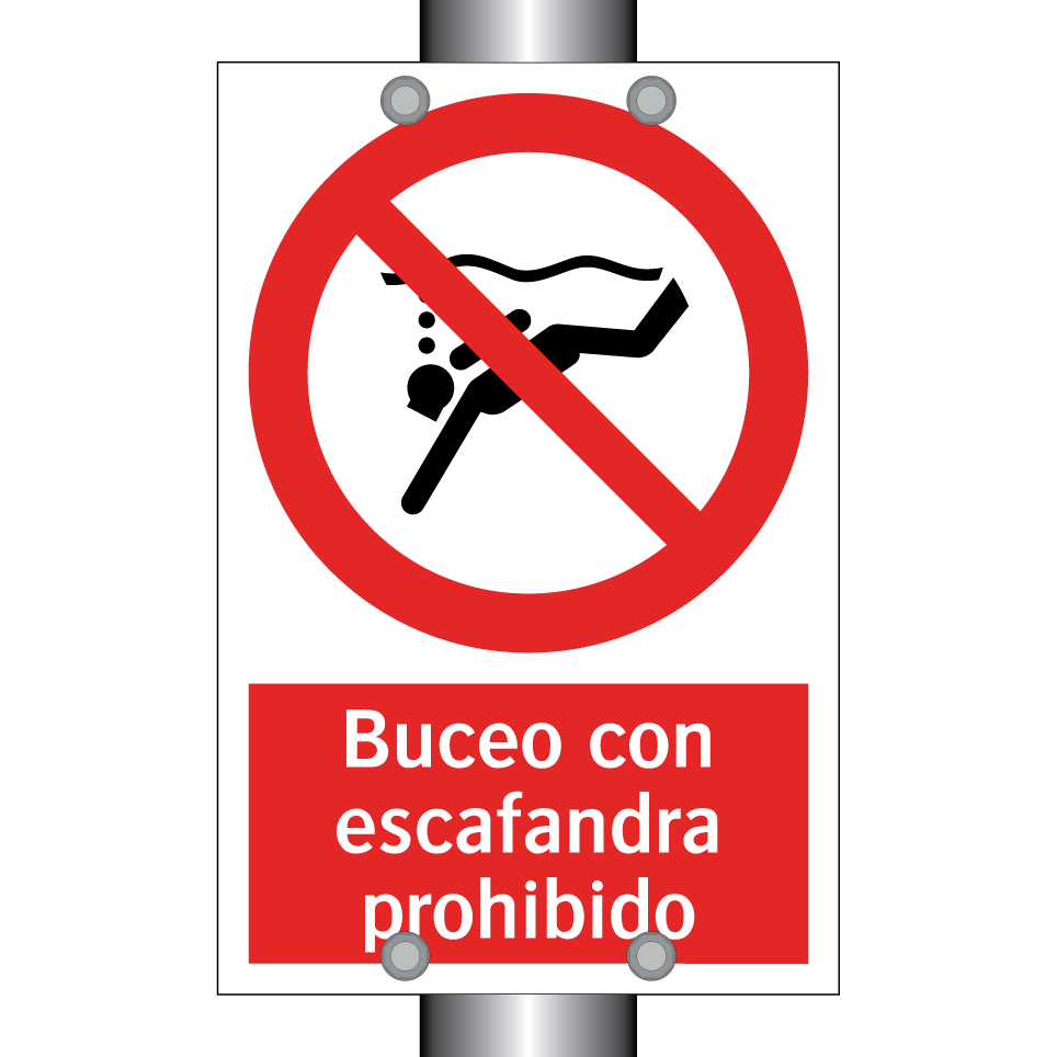 Buceo con escafandra prohibido