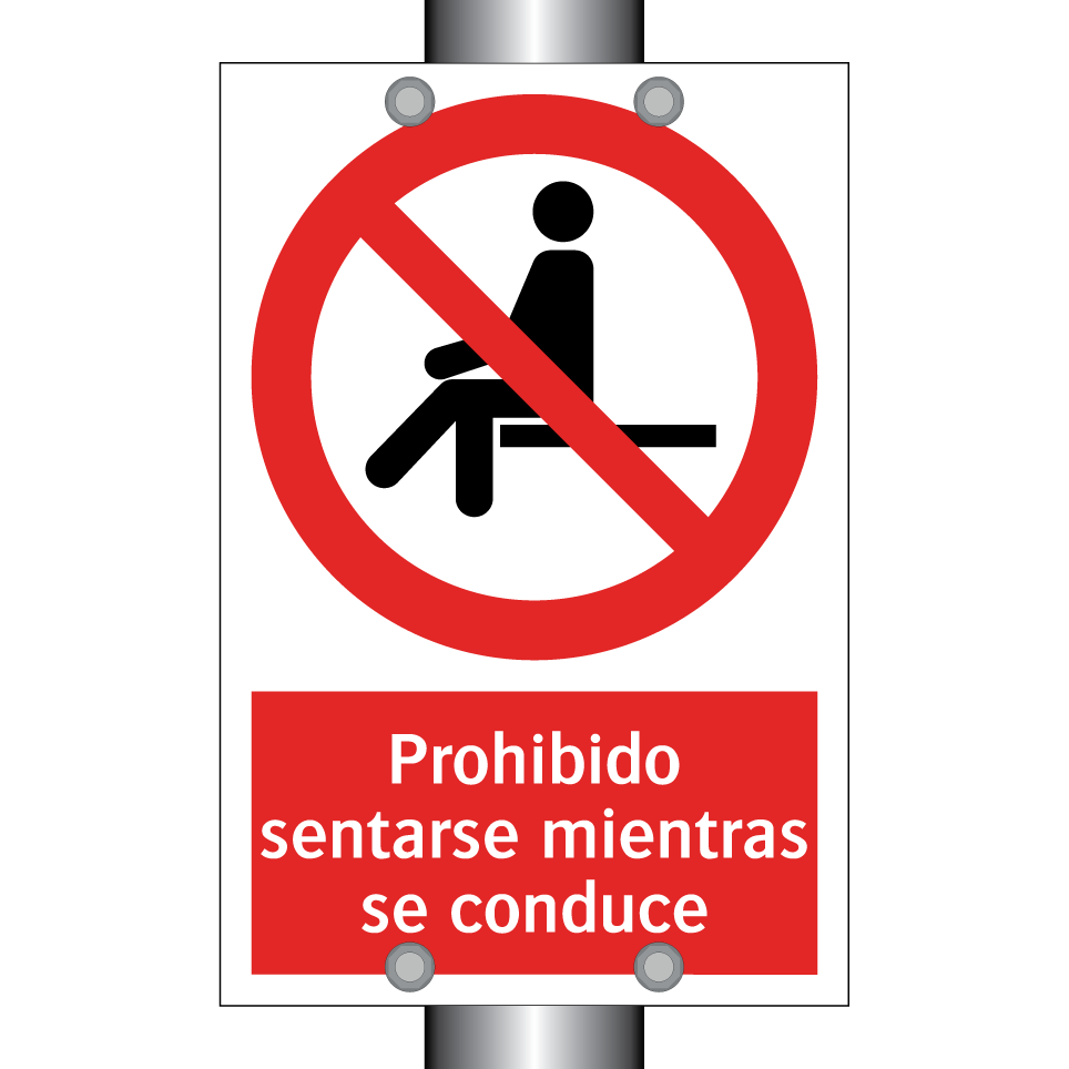 Prohibido sentarse mientras se conduce