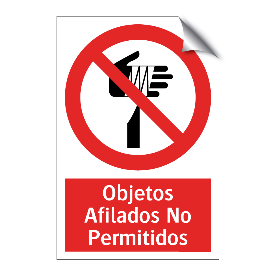 Objetos Afilados No Permitidos