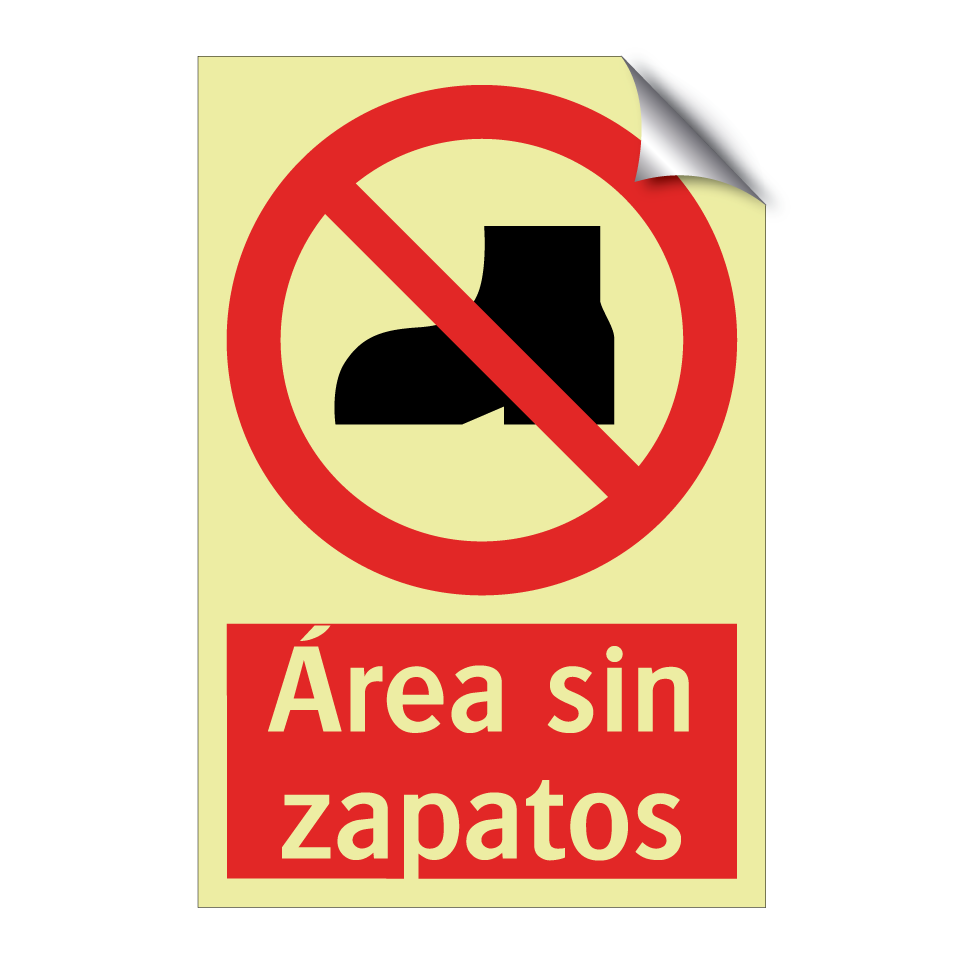 Área sin zapatos