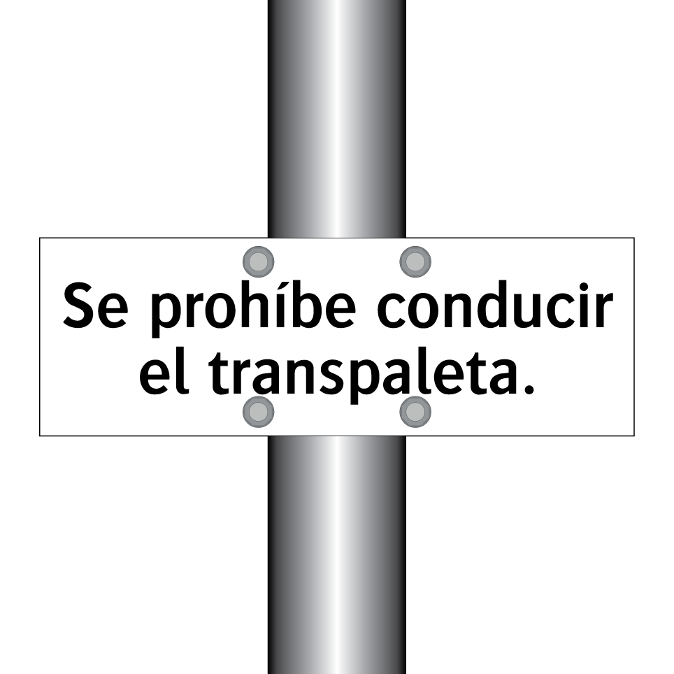 Se prohíbe conducir el transpaleta.