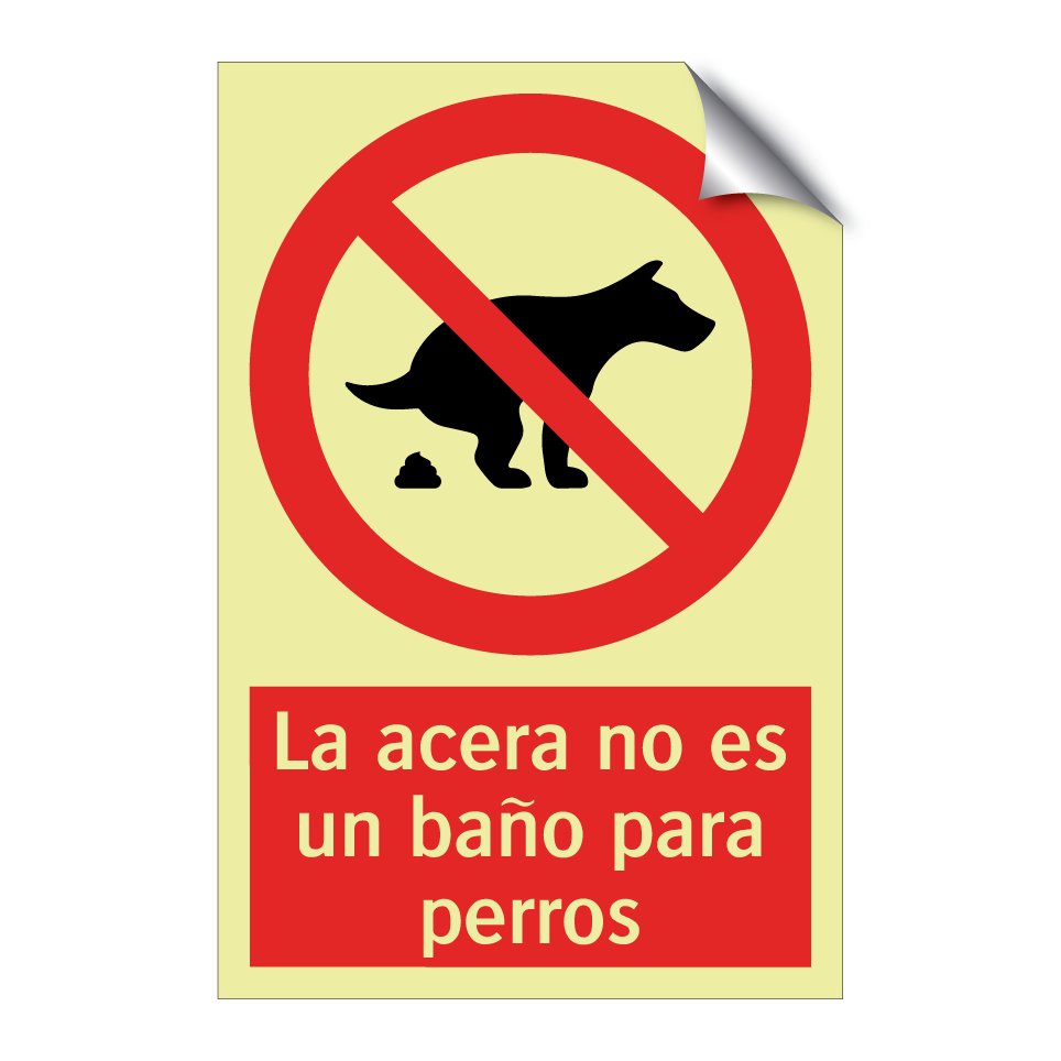 La acera no es un baño para perros