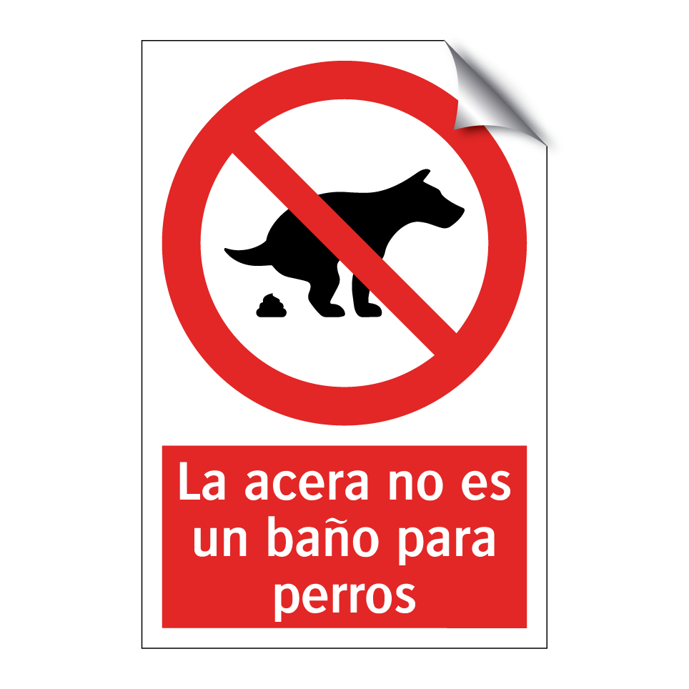 La acera no es un baño para perros