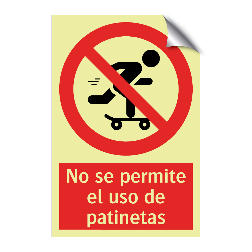 No se permite el uso de patinetas