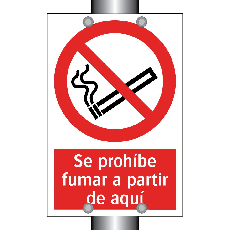 Se prohíbe fumar a partir de aquí