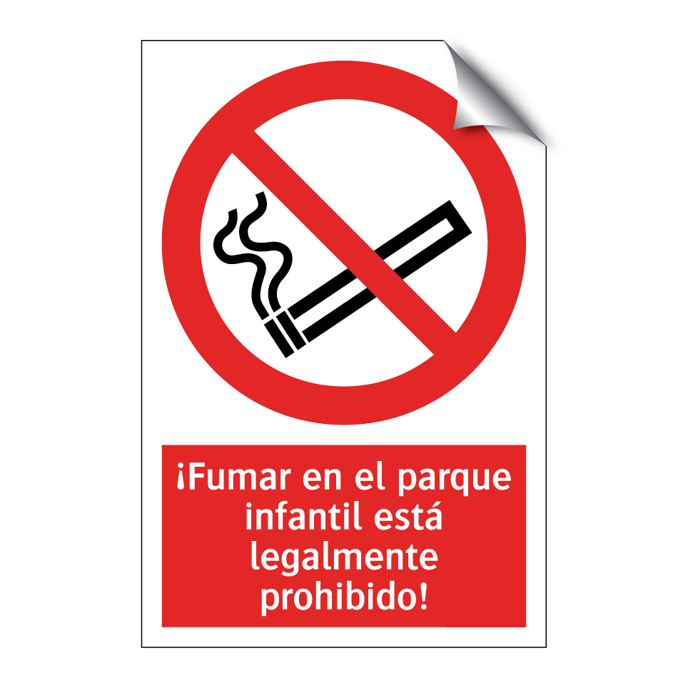 ¡Fumar en el parque infantil está legalmente prohibido!