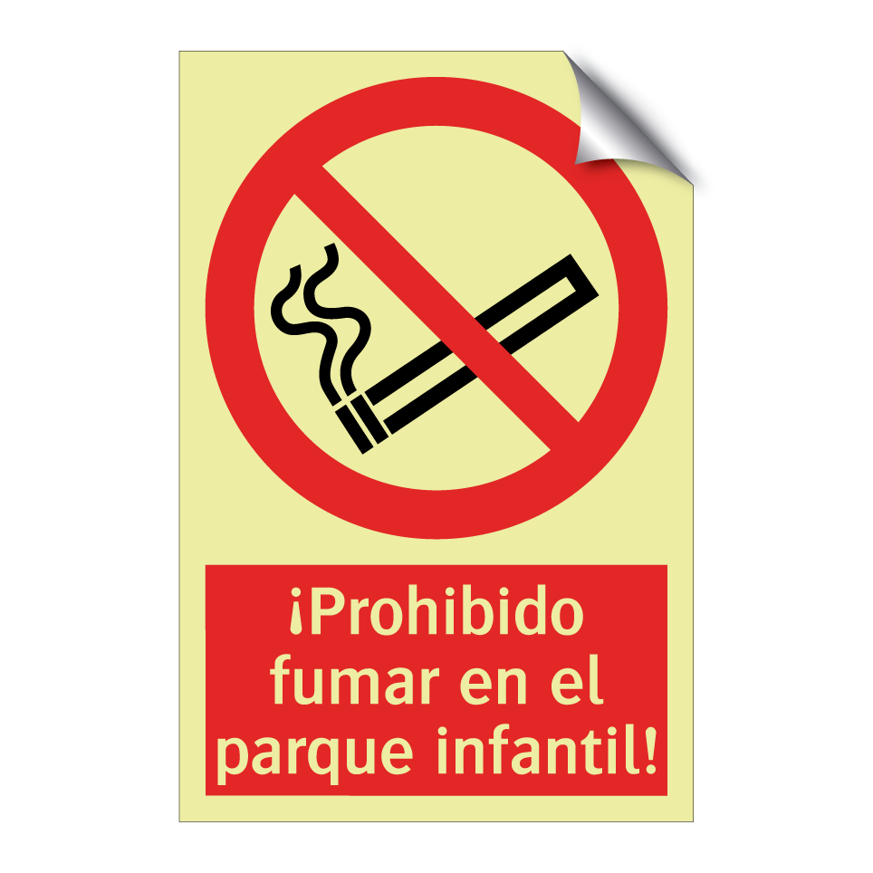 ¡Prohibido fumar en el parque infantil!