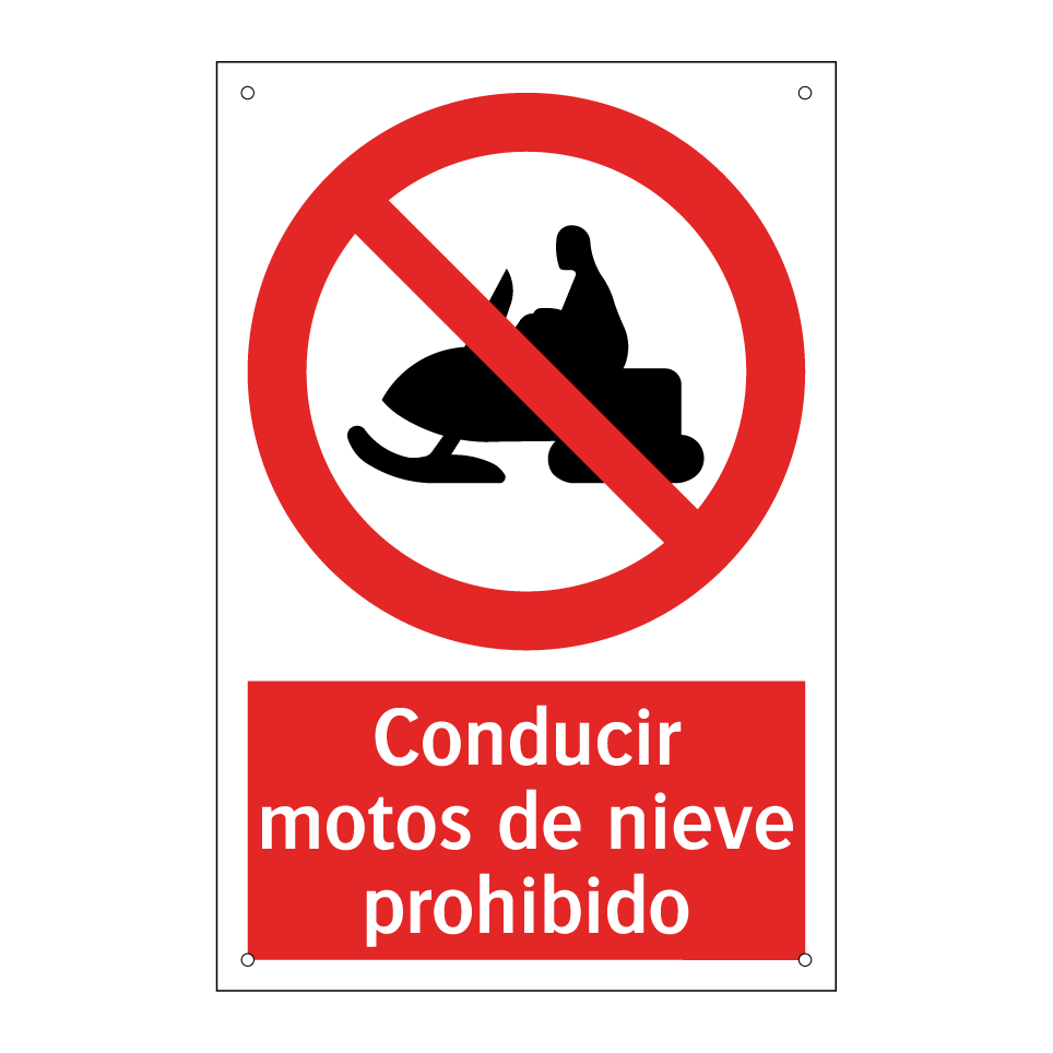 Conducir motos de nieve prohibido