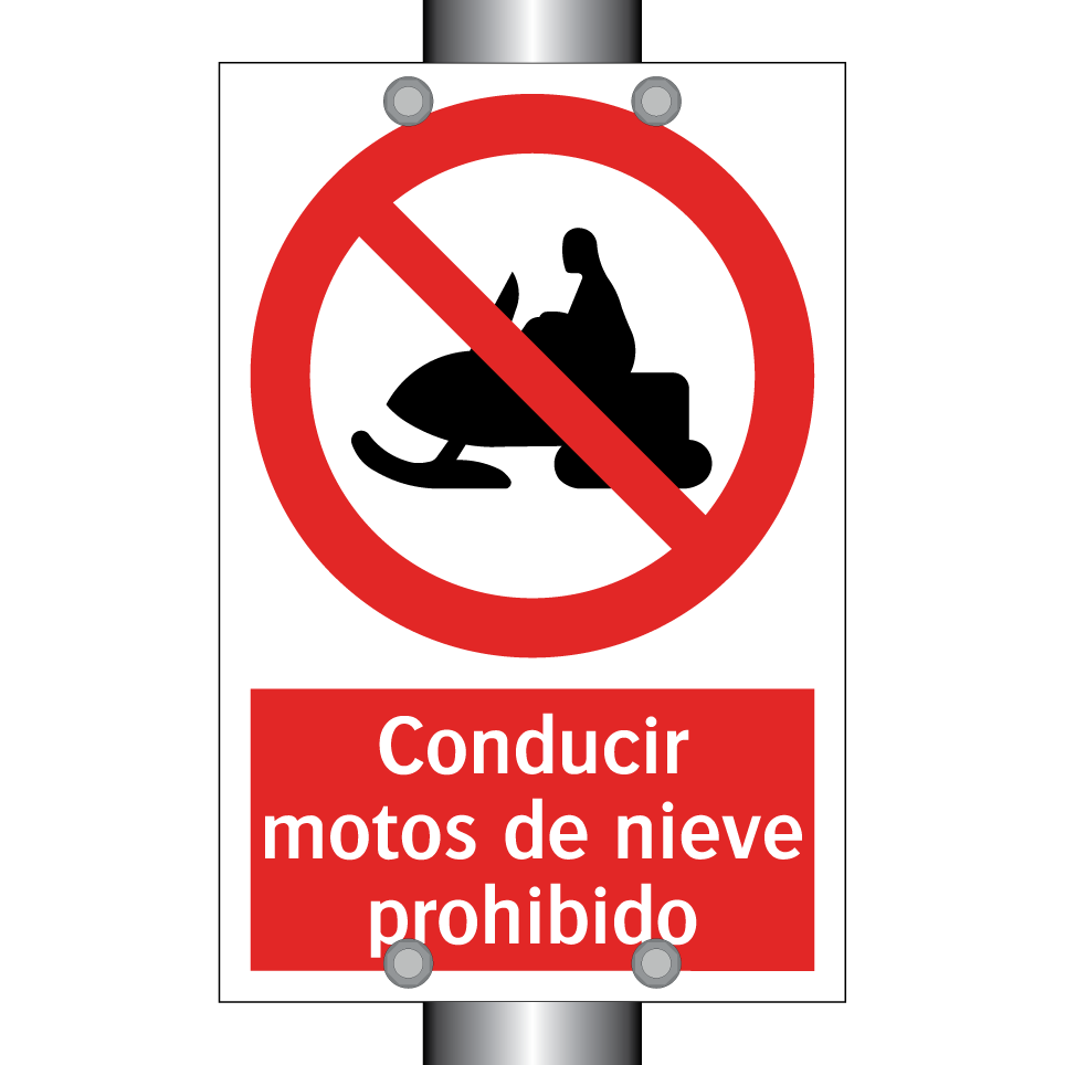 Conducir motos de nieve prohibido
