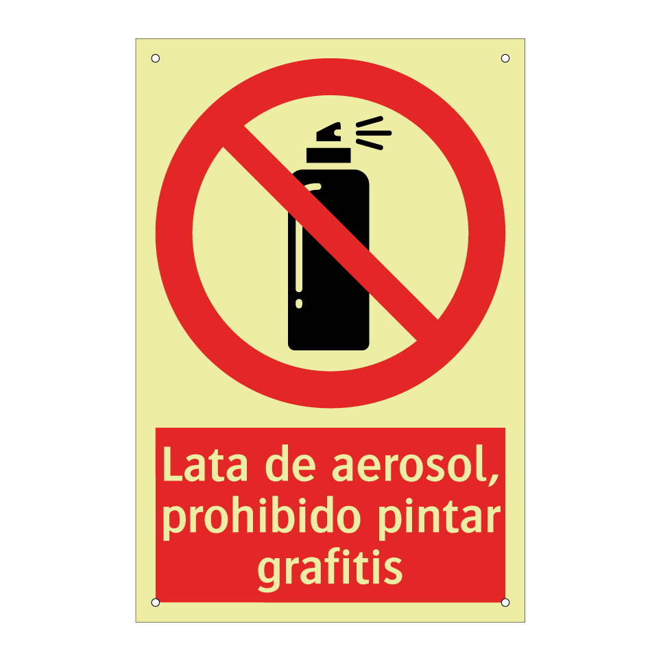 Lata de aerosol, prohibido pintar grafitis