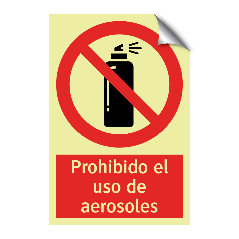 Prohibido el uso de aerosoles