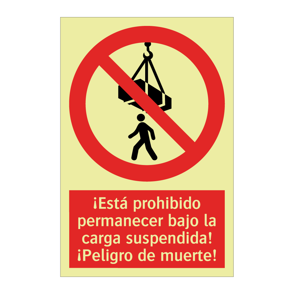 ¡Está prohibido permanecer bajo la carga suspendida! ¡Peligro de muerte!
