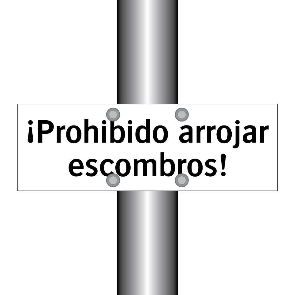 ¡Prohibido arrojar escombros!