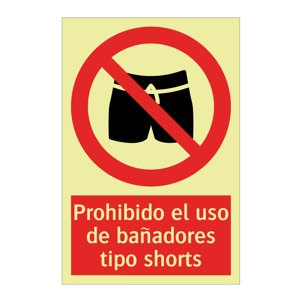 Prohibido el uso de bañadores tipo shorts