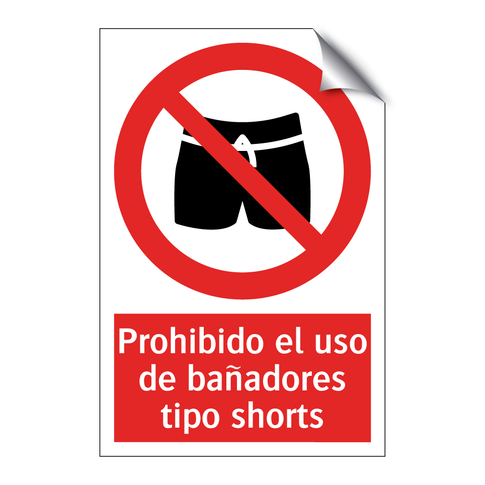 Prohibido el uso de bañadores tipo shorts
