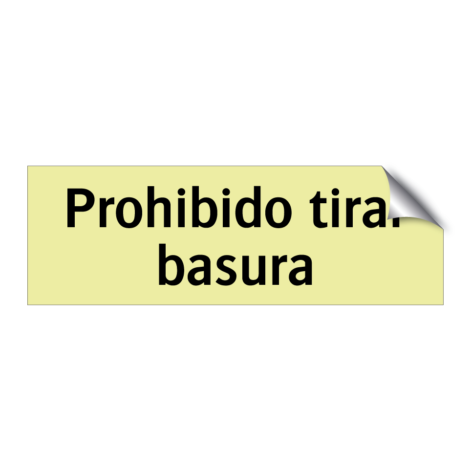 Prohibido tirar basura