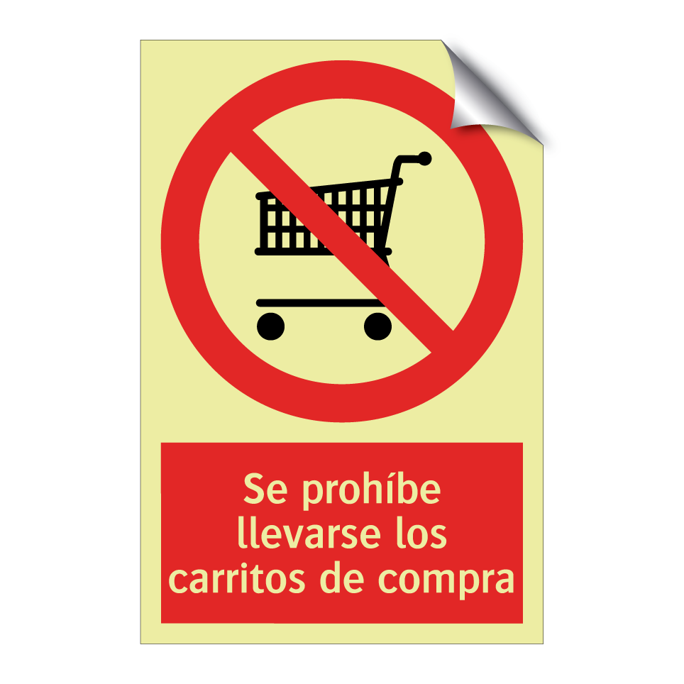 Se prohíbe llevarse los carritos de compra