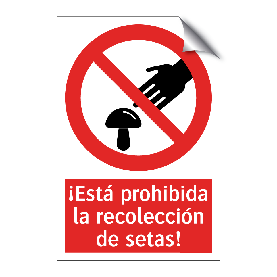 ¡Está prohibida la recolección de setas!