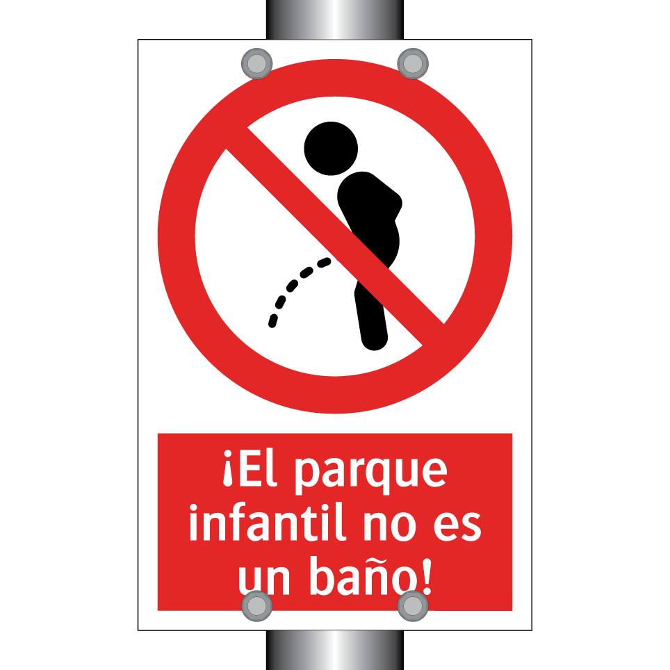 ¡El parque infantil no es un baño!