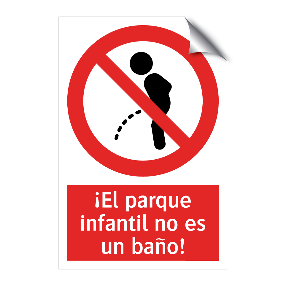 ¡El parque infantil no es un baño!