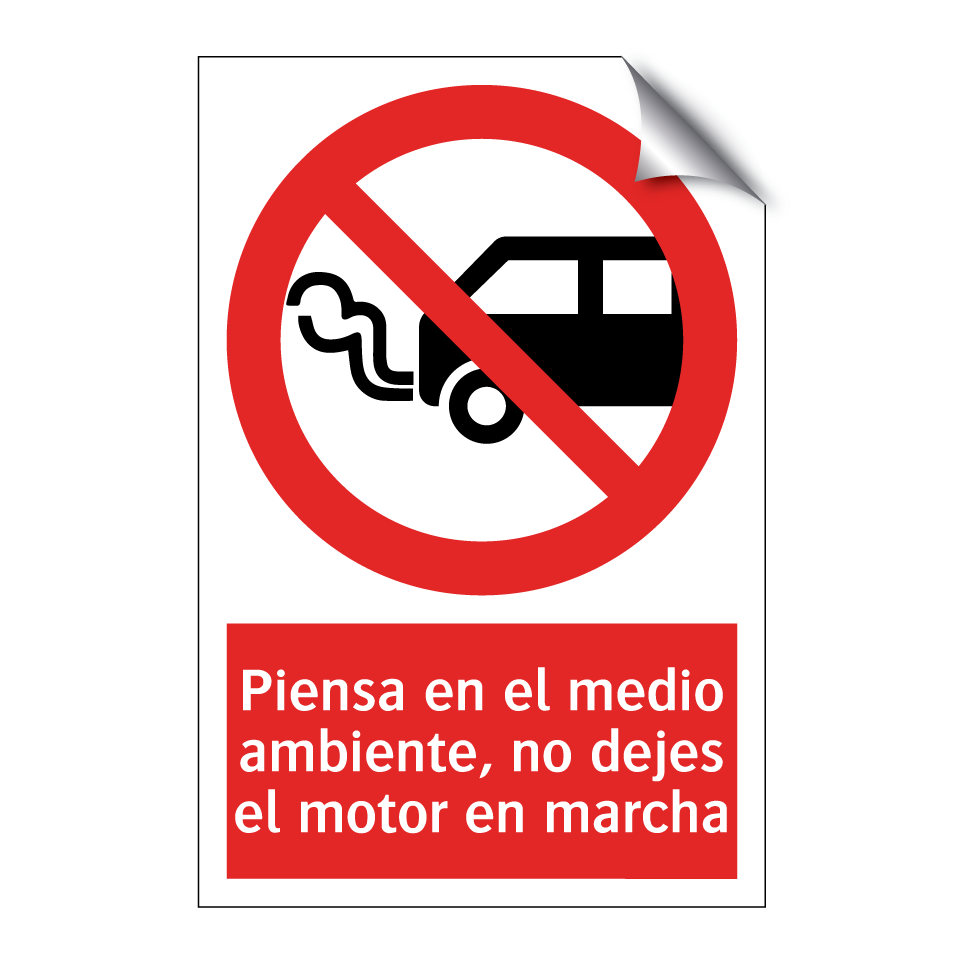 Piensa en el medio ambiente, no dejes el motor en marcha