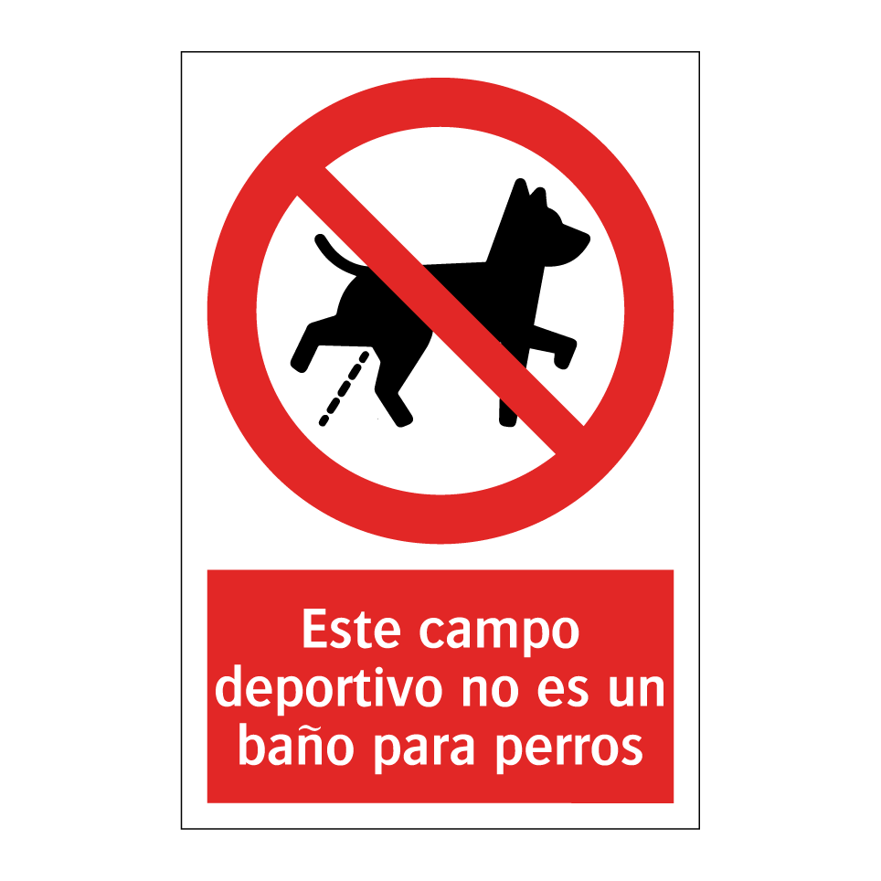 Este campo deportivo no es un baño para perros