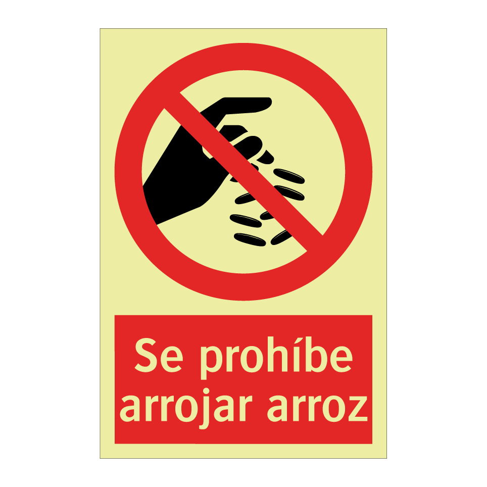 Se prohíbe arrojar arroz