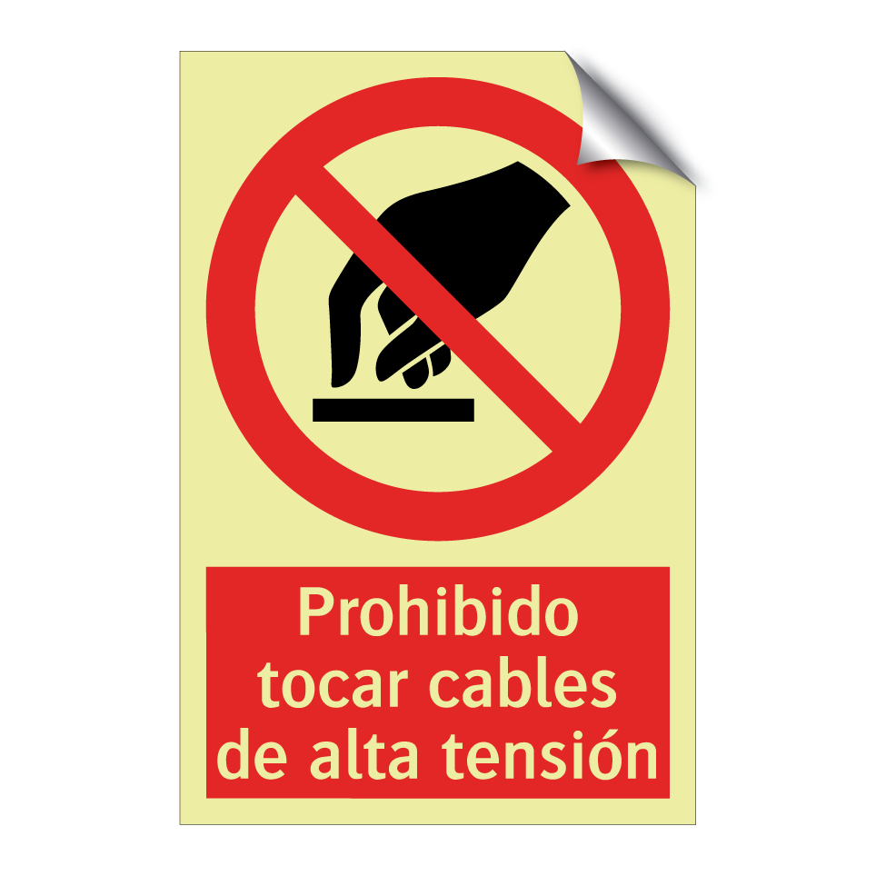 Prohibido tocar cables de alta tensión