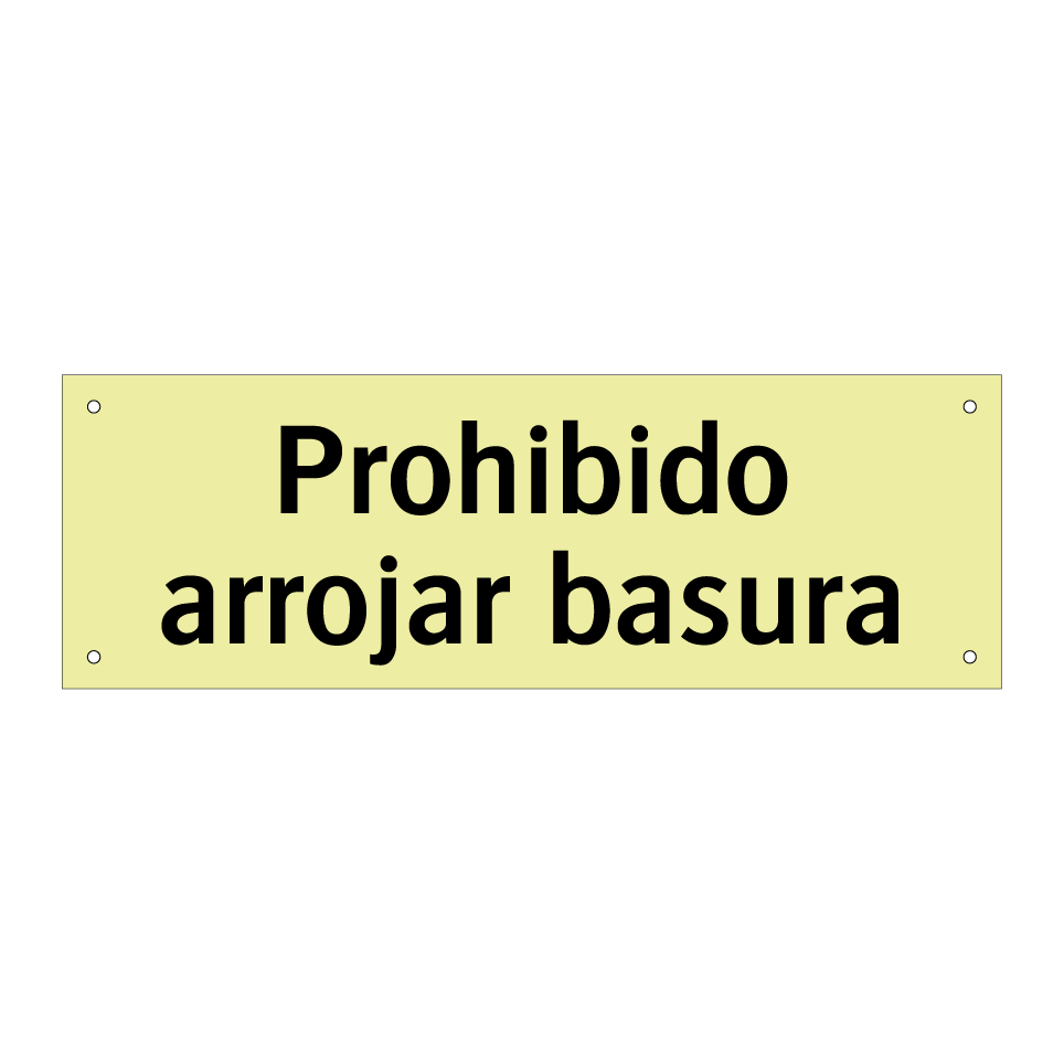 Prohibido arrojar basura