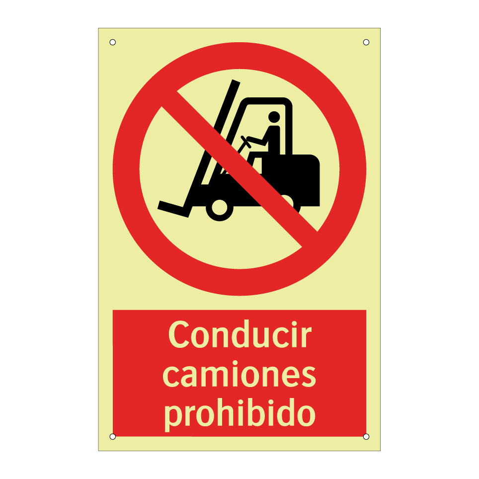 Conducir camiones prohibido