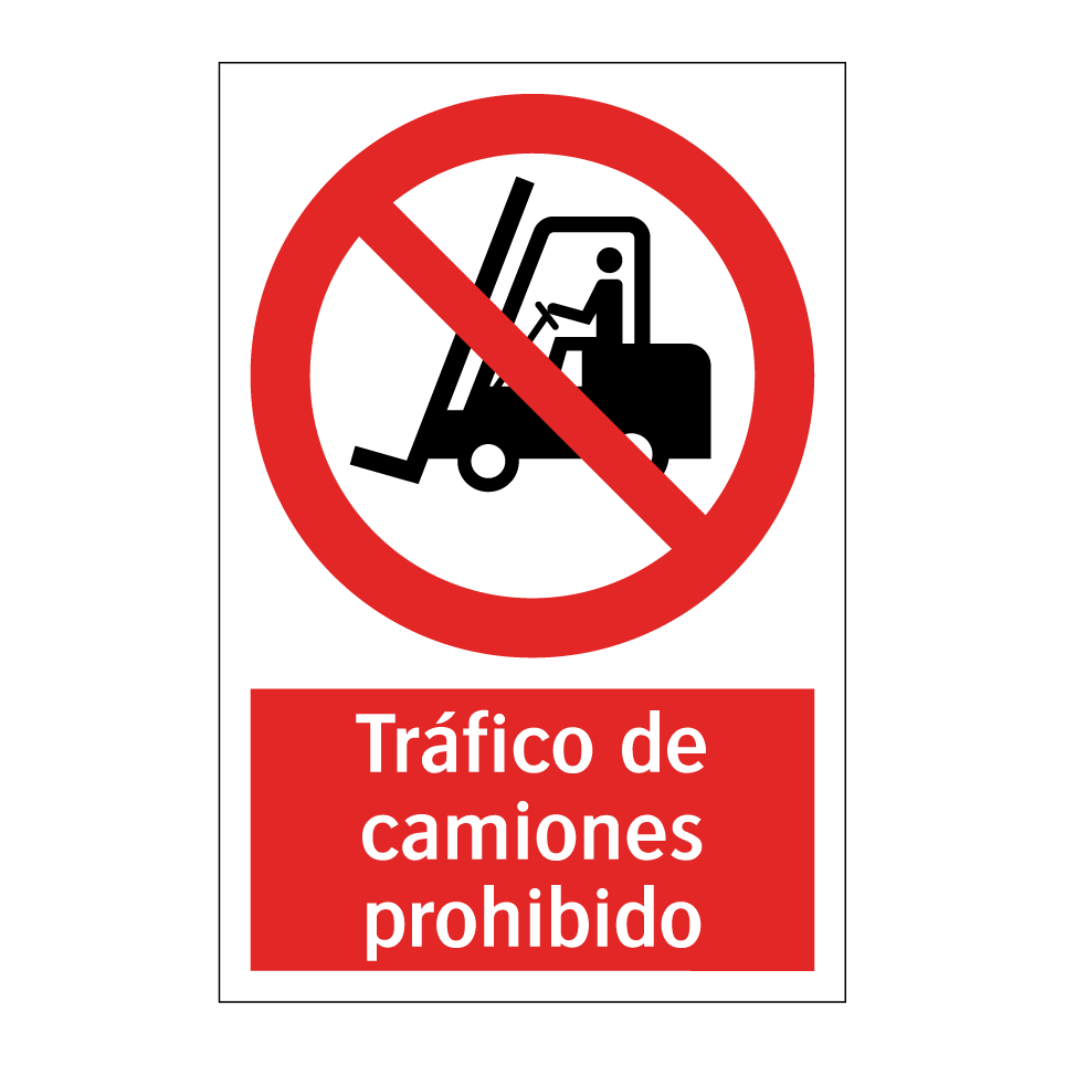 Tráfico de camiones prohibido