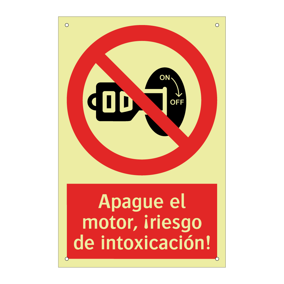 Apague el motor, ¡riesgo de intoxicación!