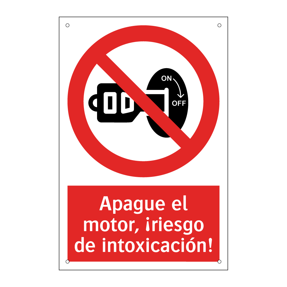 Apague el motor, ¡riesgo de intoxicación!