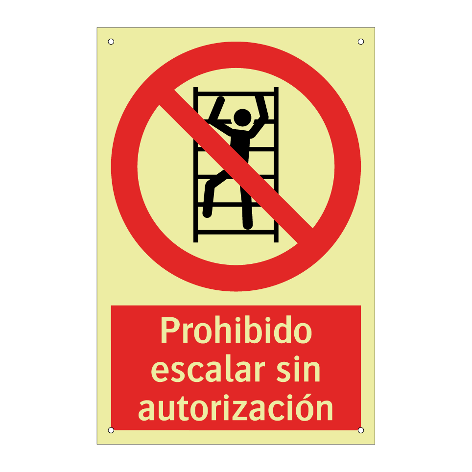 Prohibido escalar sin autorización
