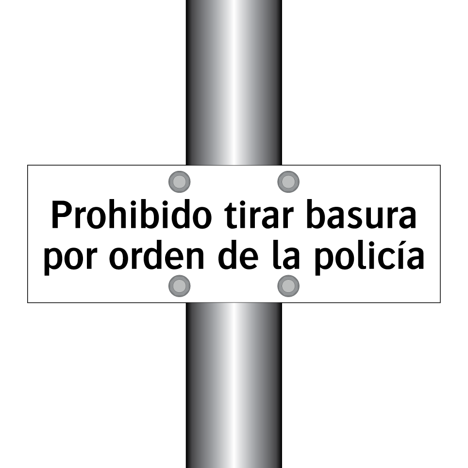 Prohibido tirar basura por orden de la policía