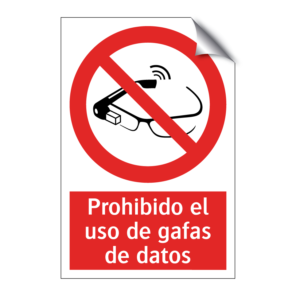 Prohibido el uso de gafas de datos