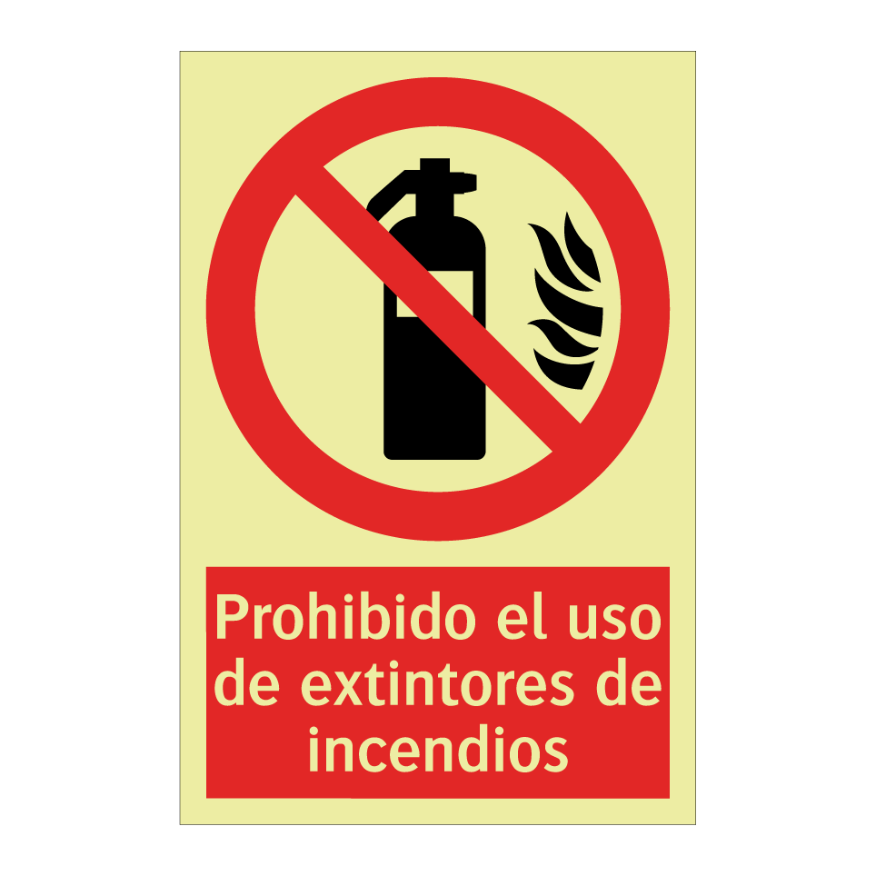 Prohibido el uso de extintores de incendios