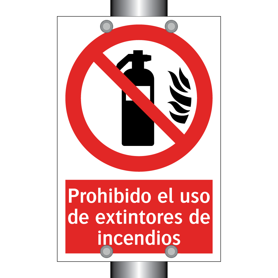 Prohibido el uso de extintores de incendios