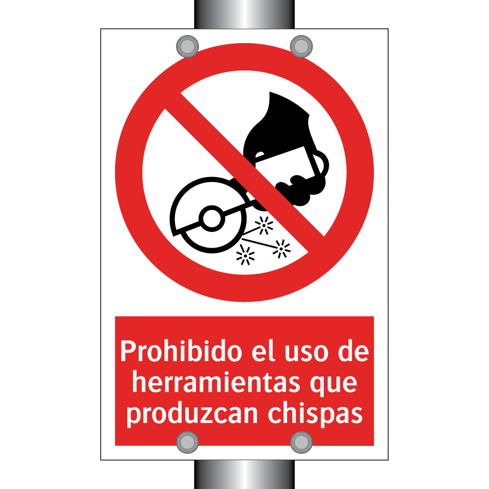 Prohibido el uso de herramientas que produzcan chispas